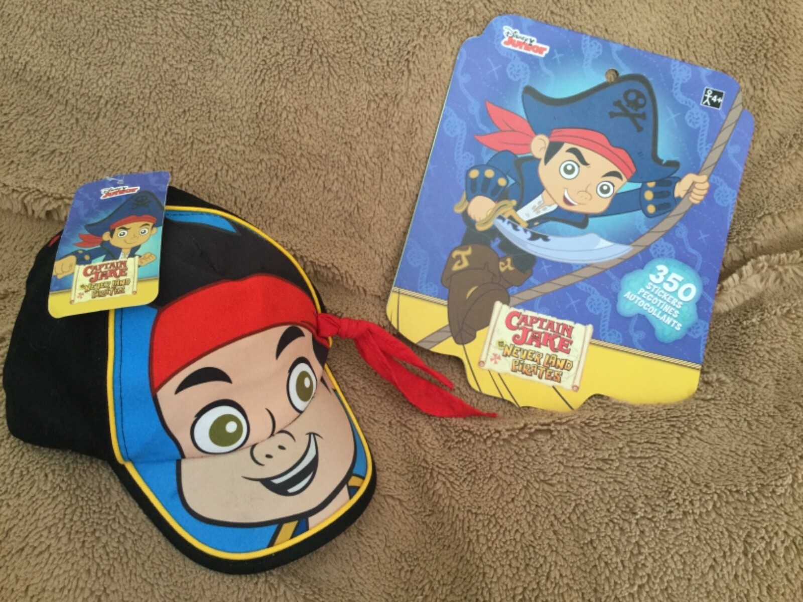 Disney Junior Jake Neverland Pirates ball cap hat embroidered 350 sticker book