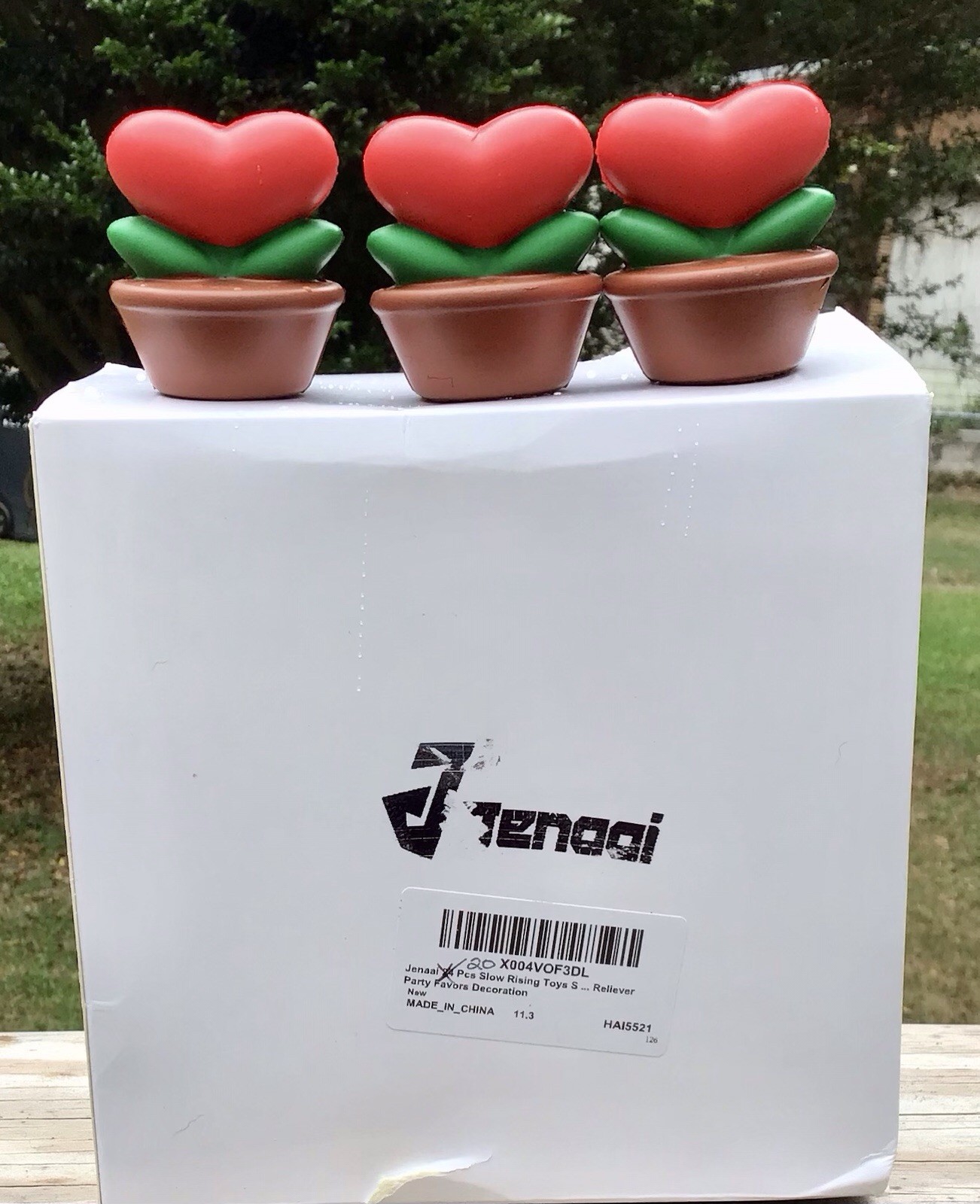 New In Box Jenaai 20 PC Party Favors – Heart Flower In Flower Pot