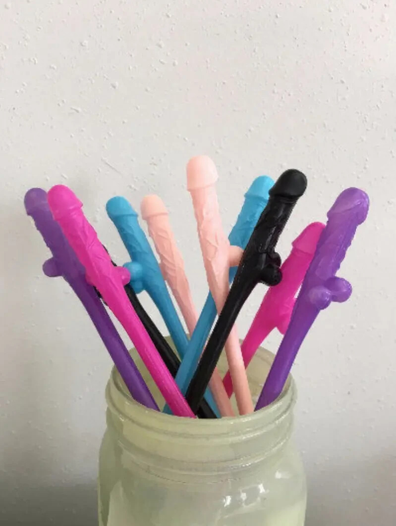 Bachelorette Party Penis Dick Drinking Straws 10 pack