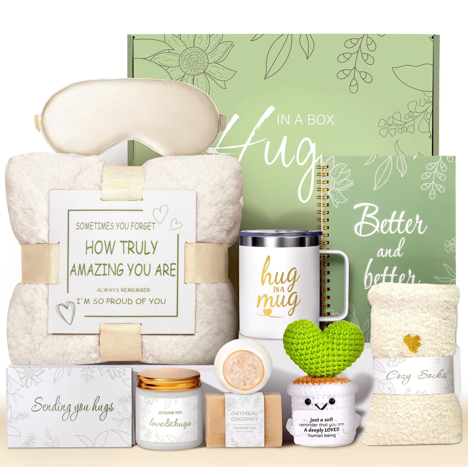 Self Care Spa Gift Basket for Women, Mother’s Day & Birthday Gifts, Thinking …