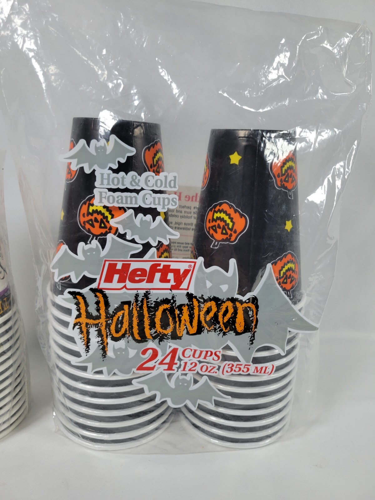 Vintage Hefty Halloween Pumpkin Cups 24 Made In USA 90’s Party Cup