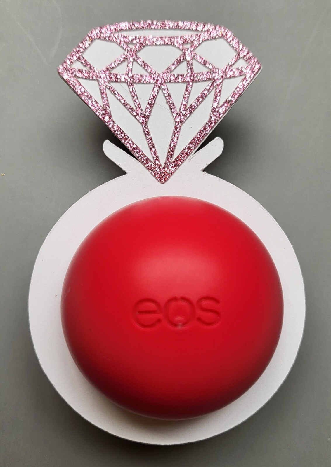 Set of 12 Diamond Ring Bridal Shower/EOS Lip Balm Holders (6 colors – U PICK!)
