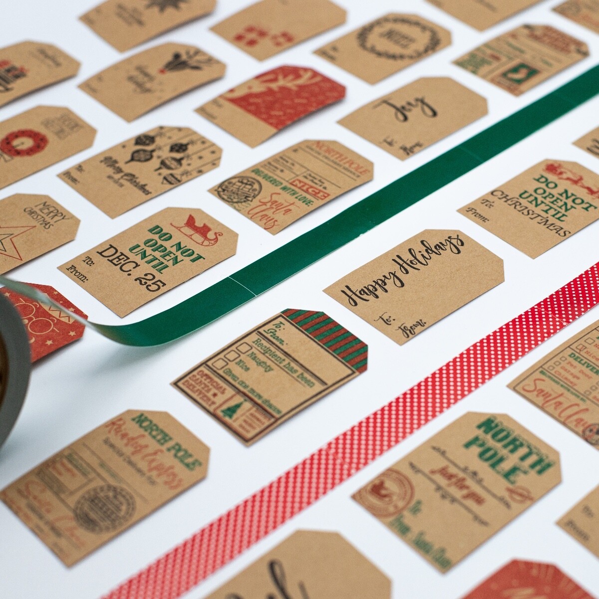 Natural Kraft Christmas Holiday – To & From Gift Tags | 2 x 3″ Inch – 100 Pack
