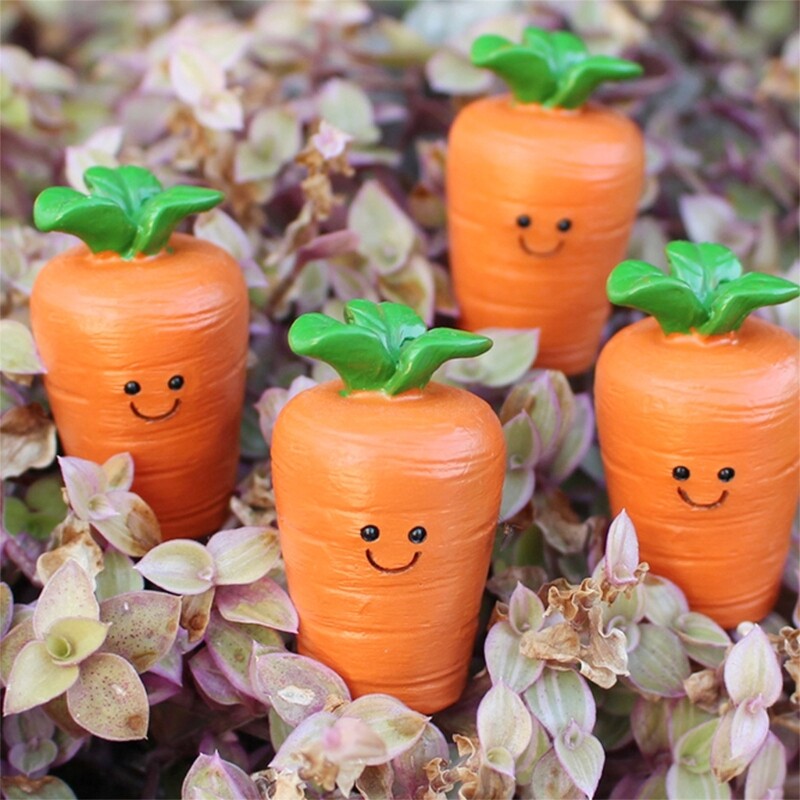 Artificial Carrot Statue Plant Stake for Spring Outdoor Parterre Decors