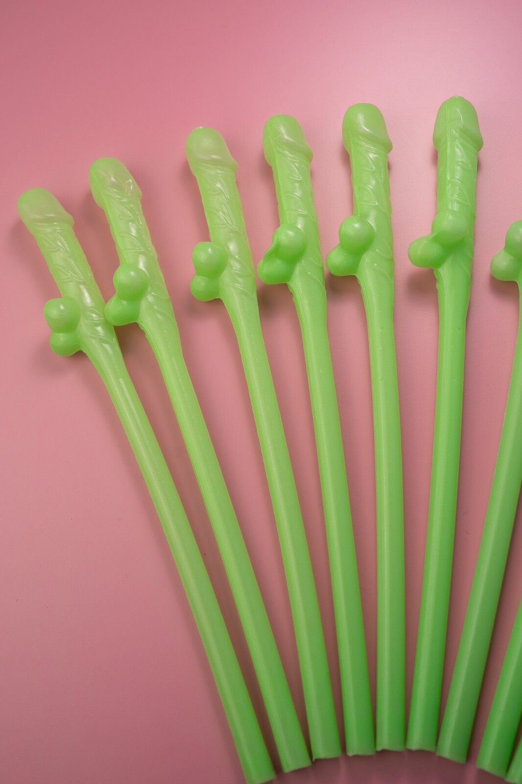 Green Penis straws Bachelorette Party Penis Dick Drinking Straws 40 pcs
