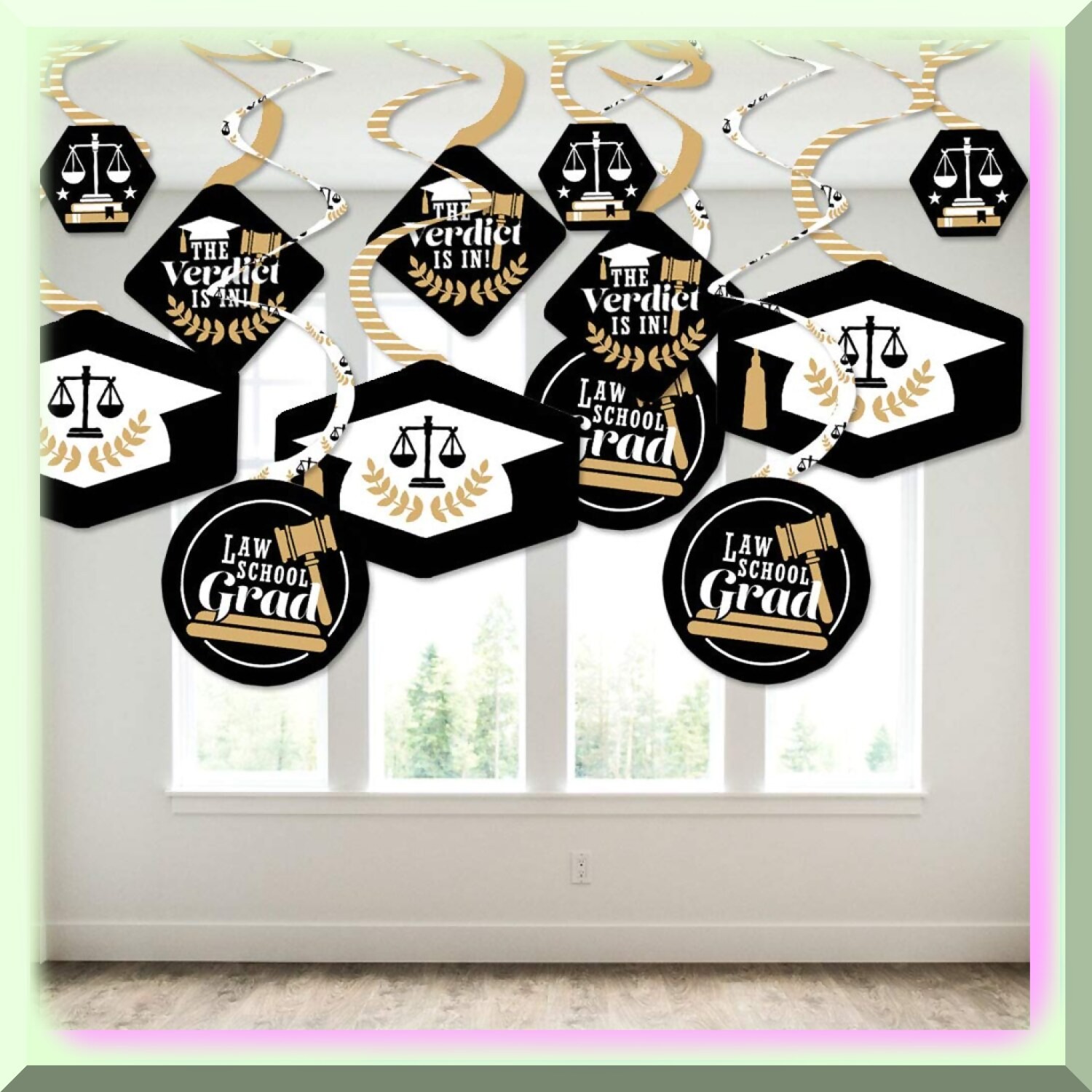 Law School Graduation Hanging Decorations Set