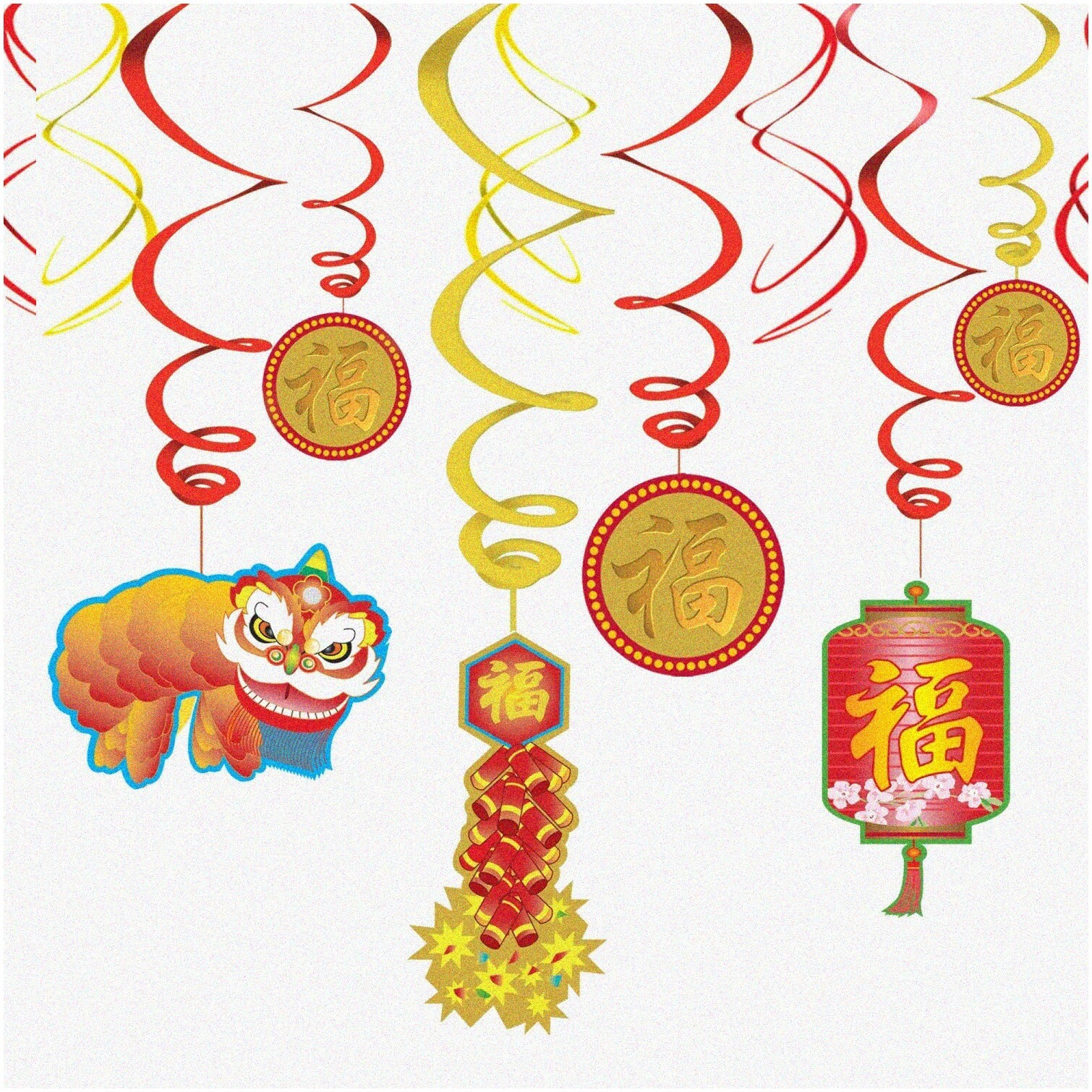 Lunar Bliss Hanging Swirl Decorations 12 Pack