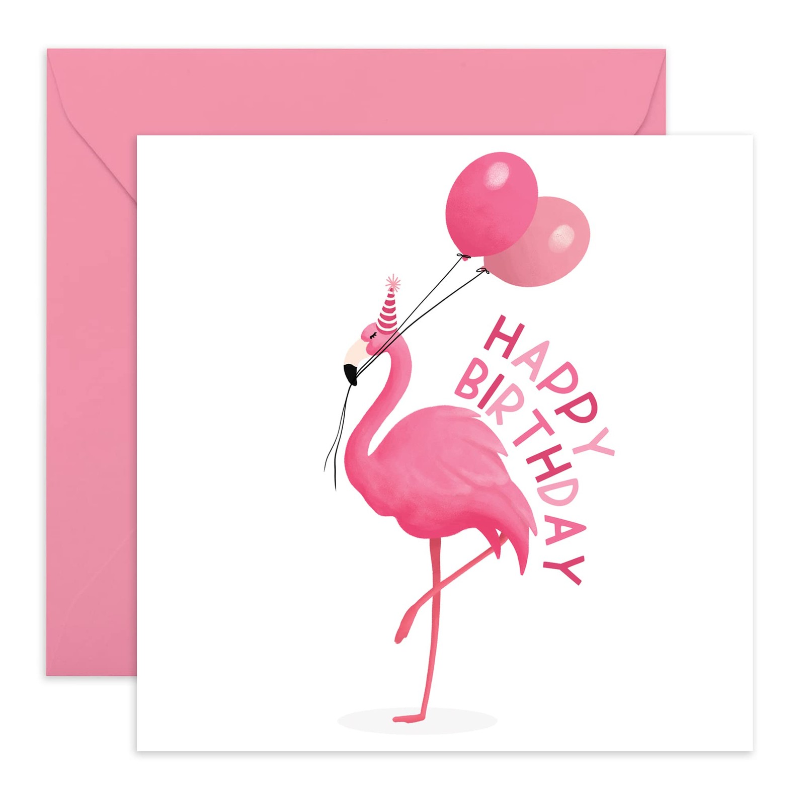 CENTRAL 23 Birthday Card For Sister – Pink Flamingo – 5.7 x inches,