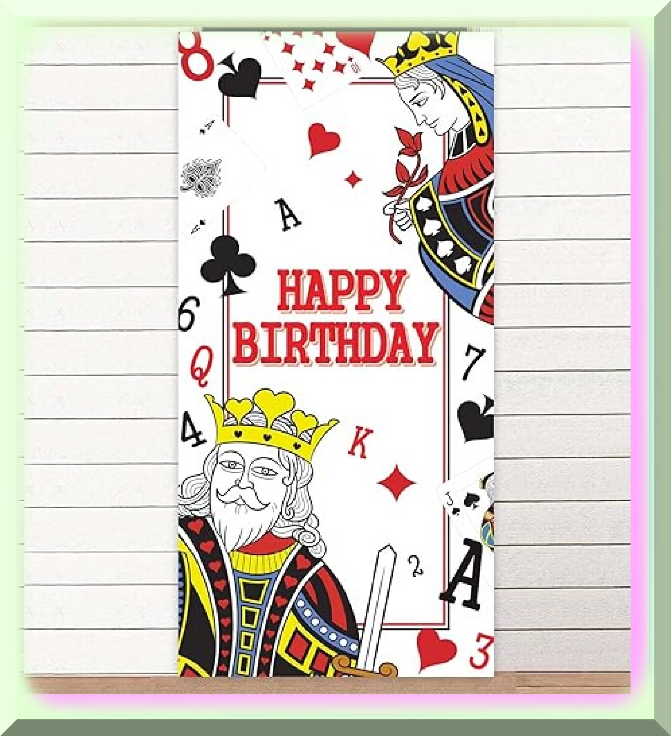 Birthday Photo Booth Props and Backdrop 72 Inch Fabric