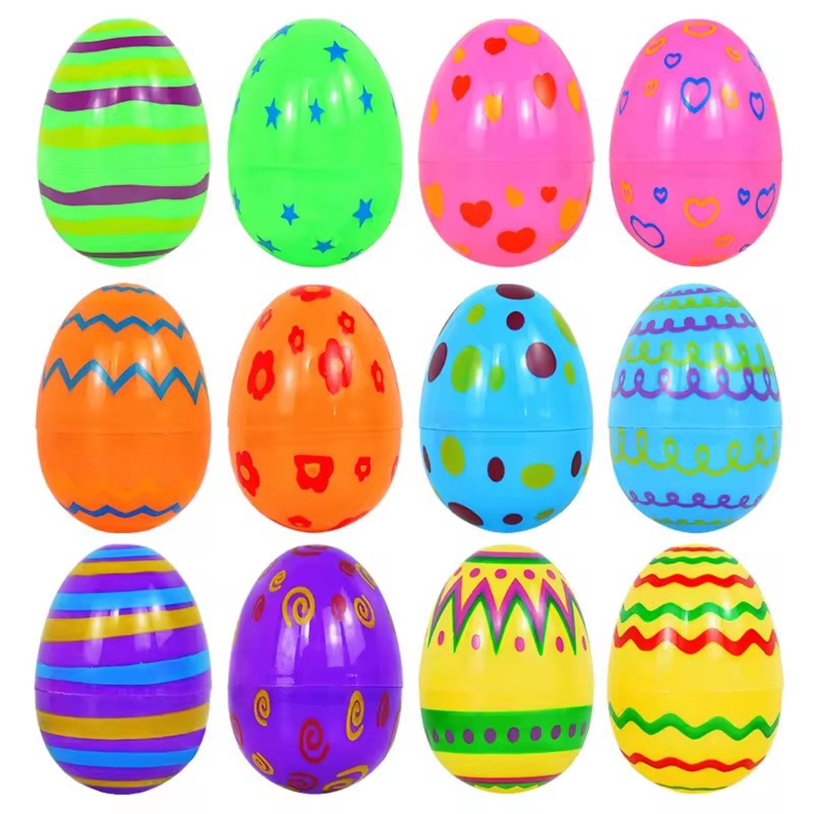 24 Pieces Fillable Easter Eggs Ornaments Colorful Multipurpose for Easter