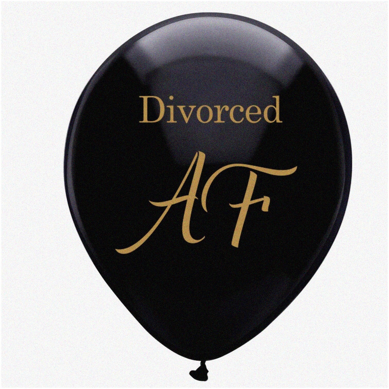 Black Divorced AF Latex Balloons Pack
