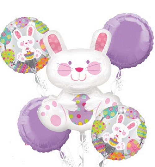 Easter Enchantment Foil Balloon Bouquet 5 Pieces