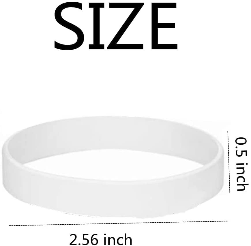 20 Pcs Rubber Bracelets Men Women Stretch Blank Silicone Wristbands Bracelets