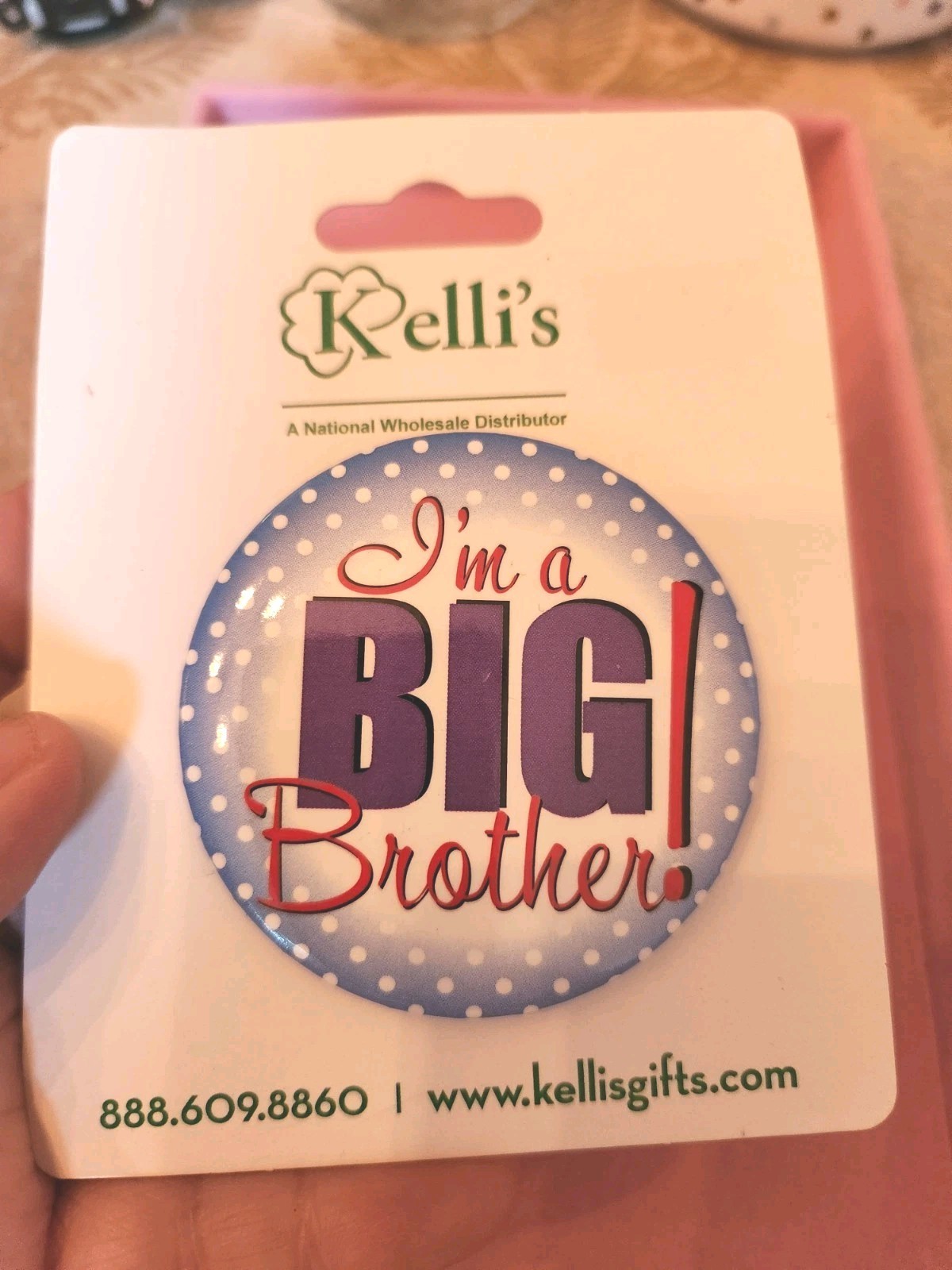 NEW BABY ” I Am A Big Brother” BROTHER PIN IDEAL GIFT FOR OLDER SIBLINGS NWT