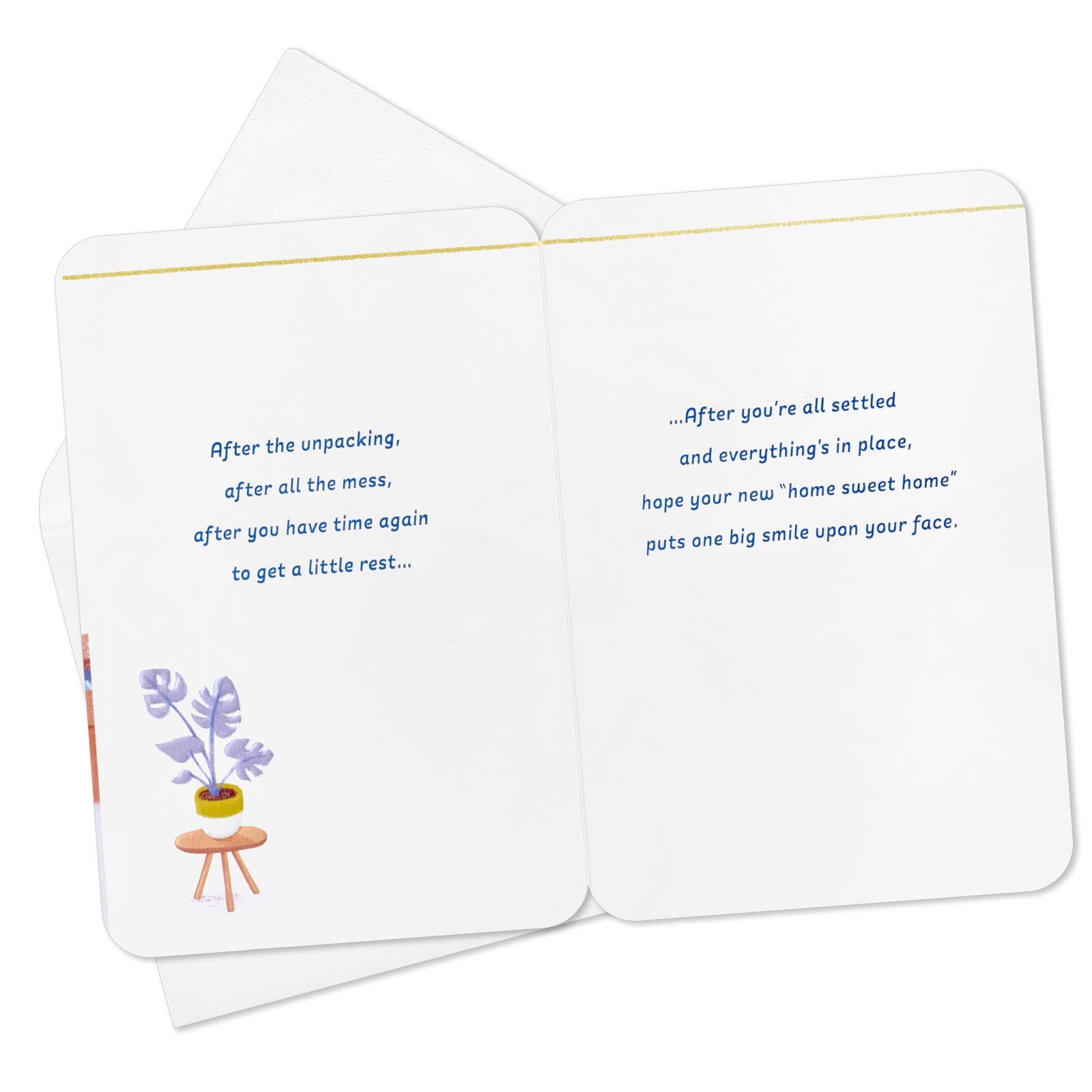 Hallmark New Home Greeting Card (Boxes, Paint and Plants) 49, multicolor