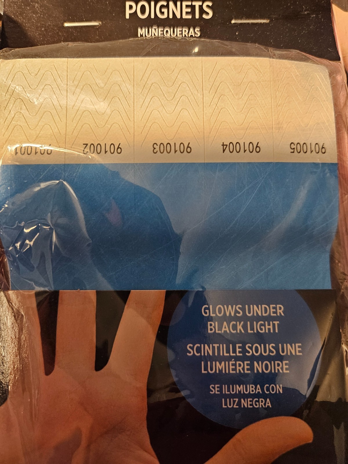 Tyvek Wristbands Numbered 500 count Events Parties Clubs Amscan – CHOOSE COLOR