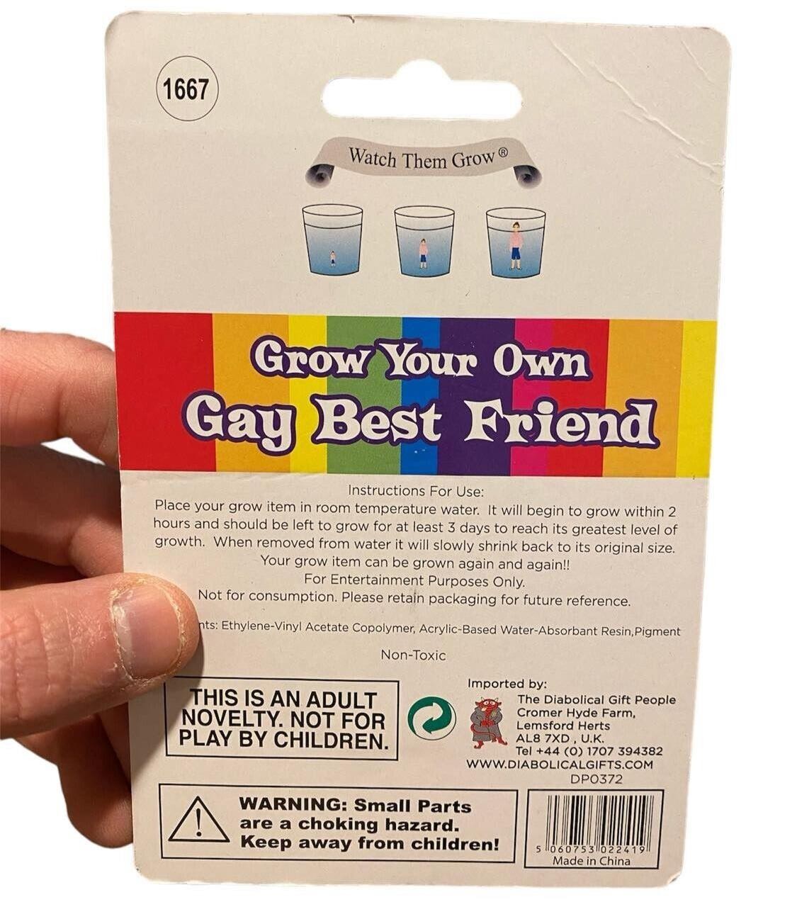 Grow Your Own Gay Best Friend – He Loves to Shop! Pride LGBT Fun Gag Joke Gift
