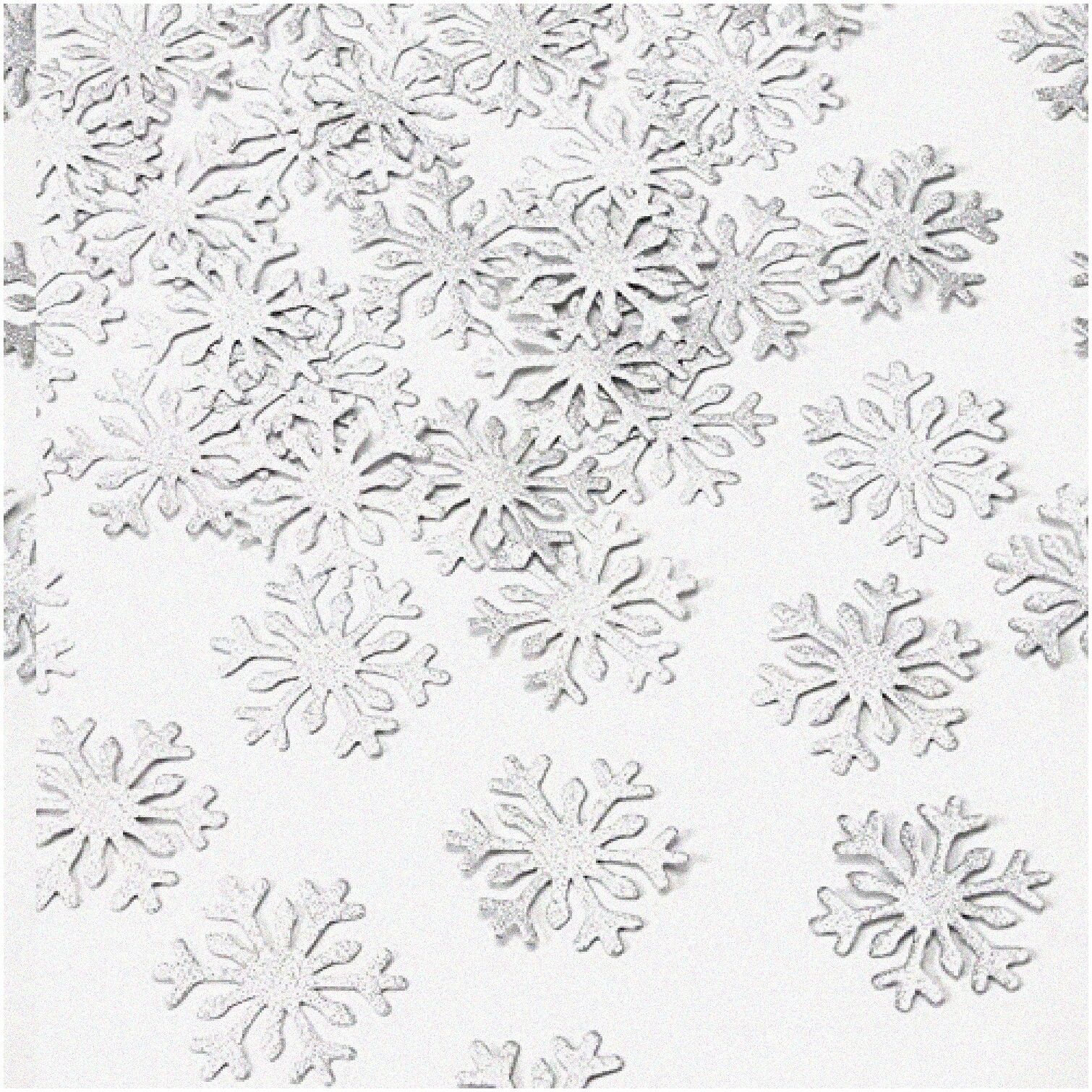 Silver Glitter Snowflake Confetti Party Kit