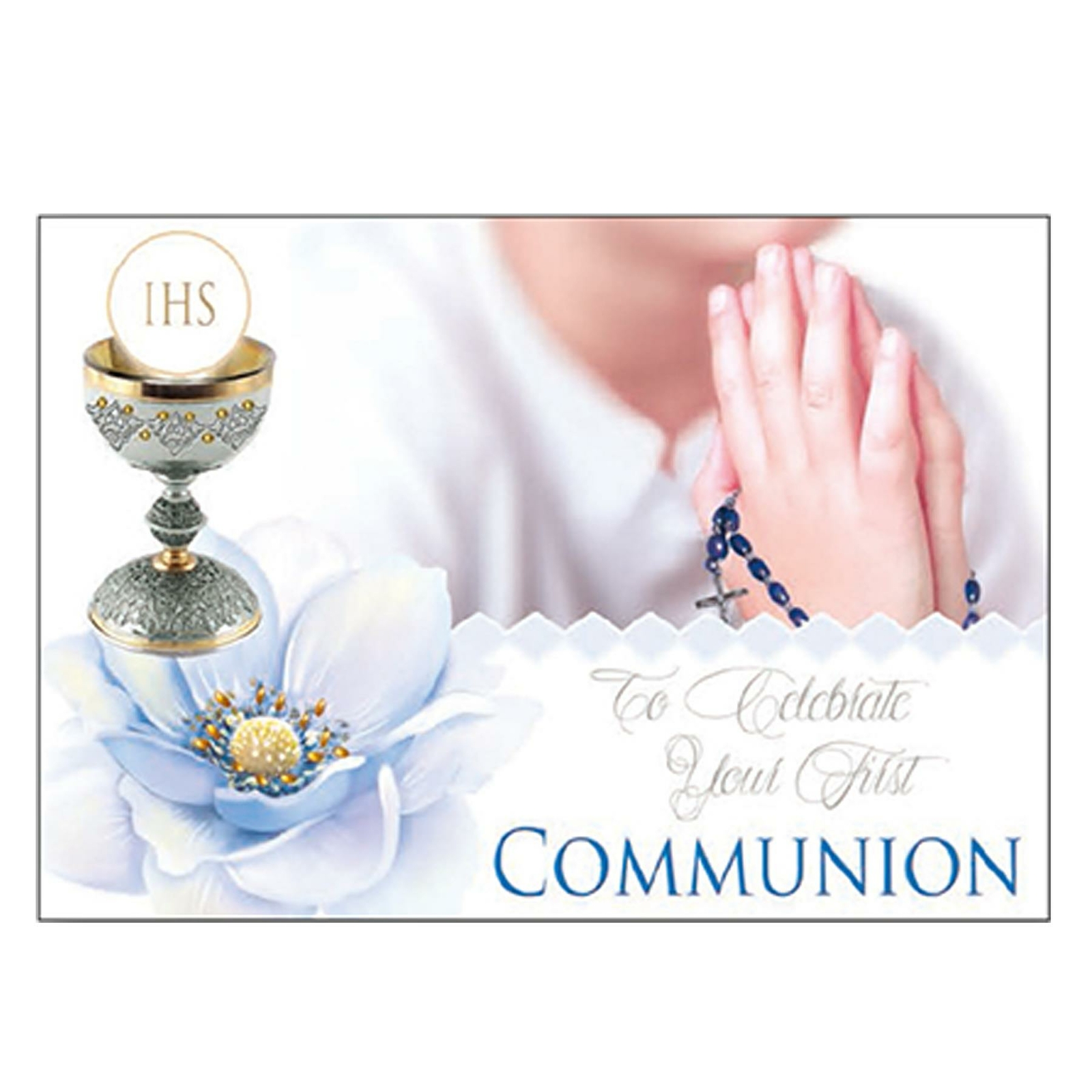 First Holy Communion Wood Post a Plaque with Envelope – Boy