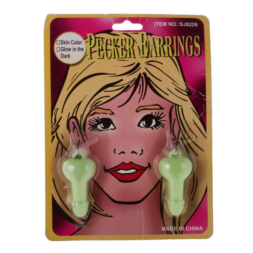 Fluorescent Pecker Earrings Hen Stag Night Party Joke Gift Adult Toys