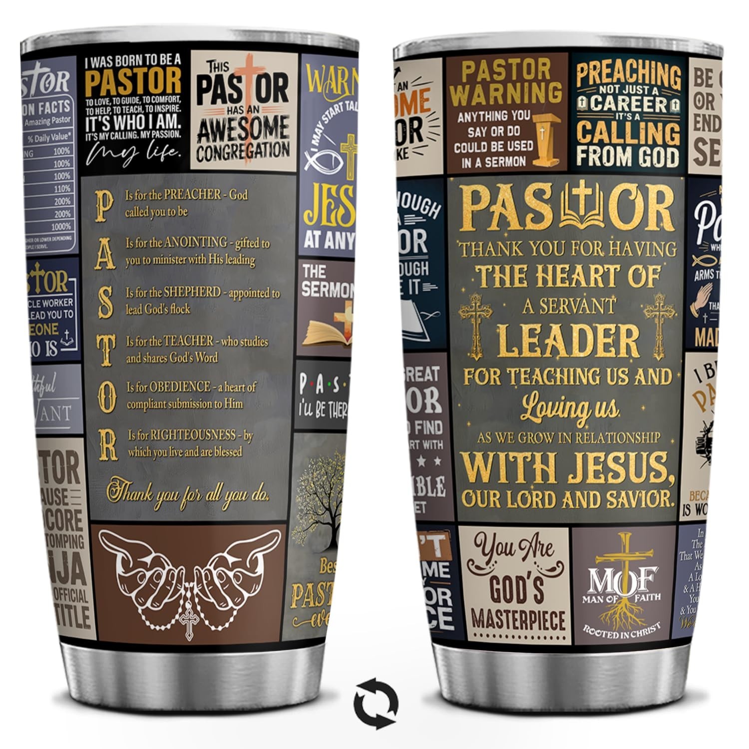 20 Oz Tumbler for Men, Ministry Appreciation, Retirement, Youth Pastor Birthd…