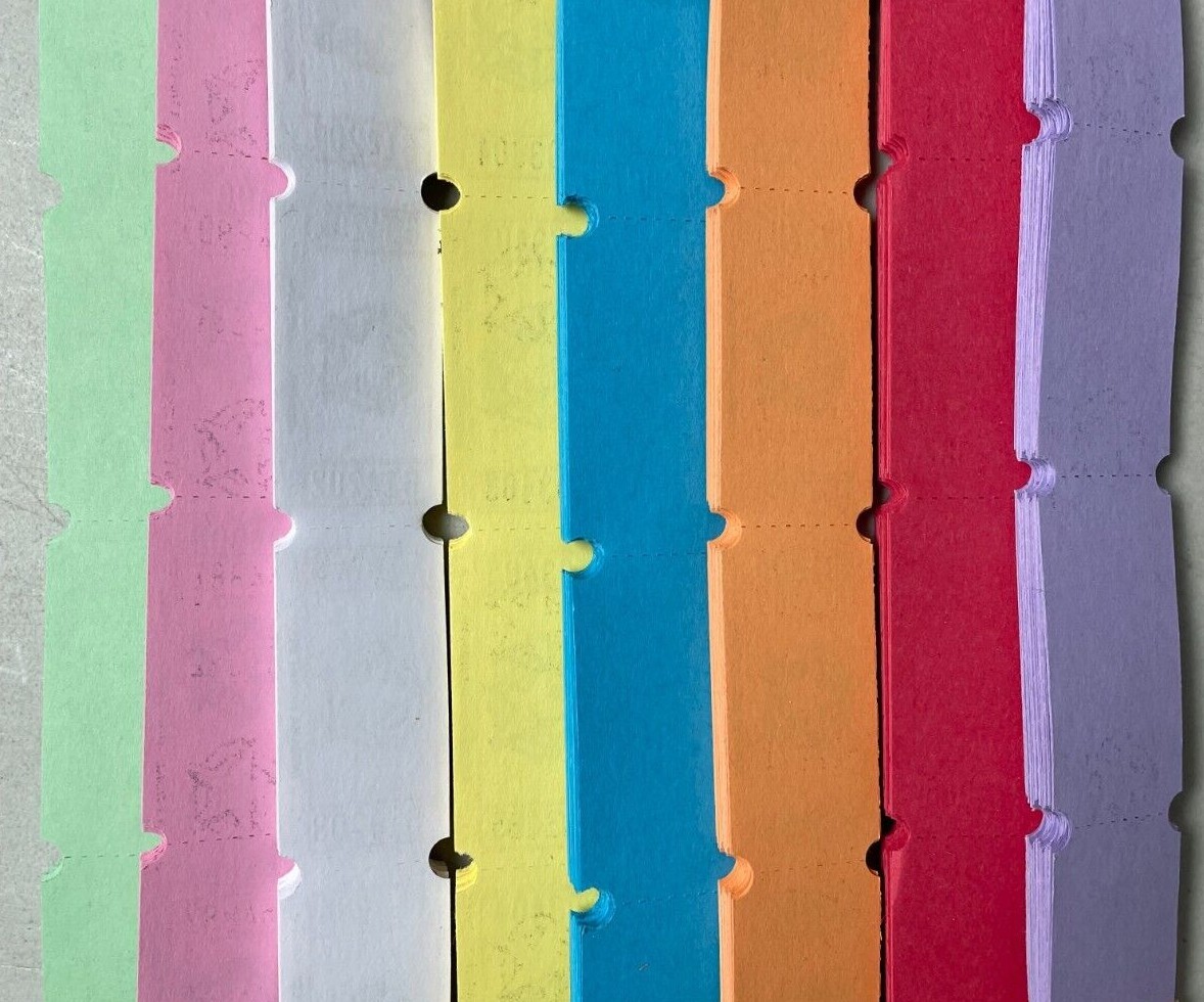 Admit One Tickets Roll of 1000 Event Raffle Carnival Fun Fair Festival Admit 1