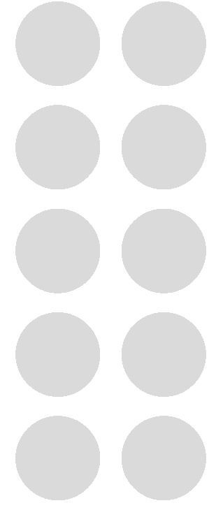 1-1/2″ Lt Gray Grey Round Color Coded Inventory Label Dots Stickers MADE IN USA