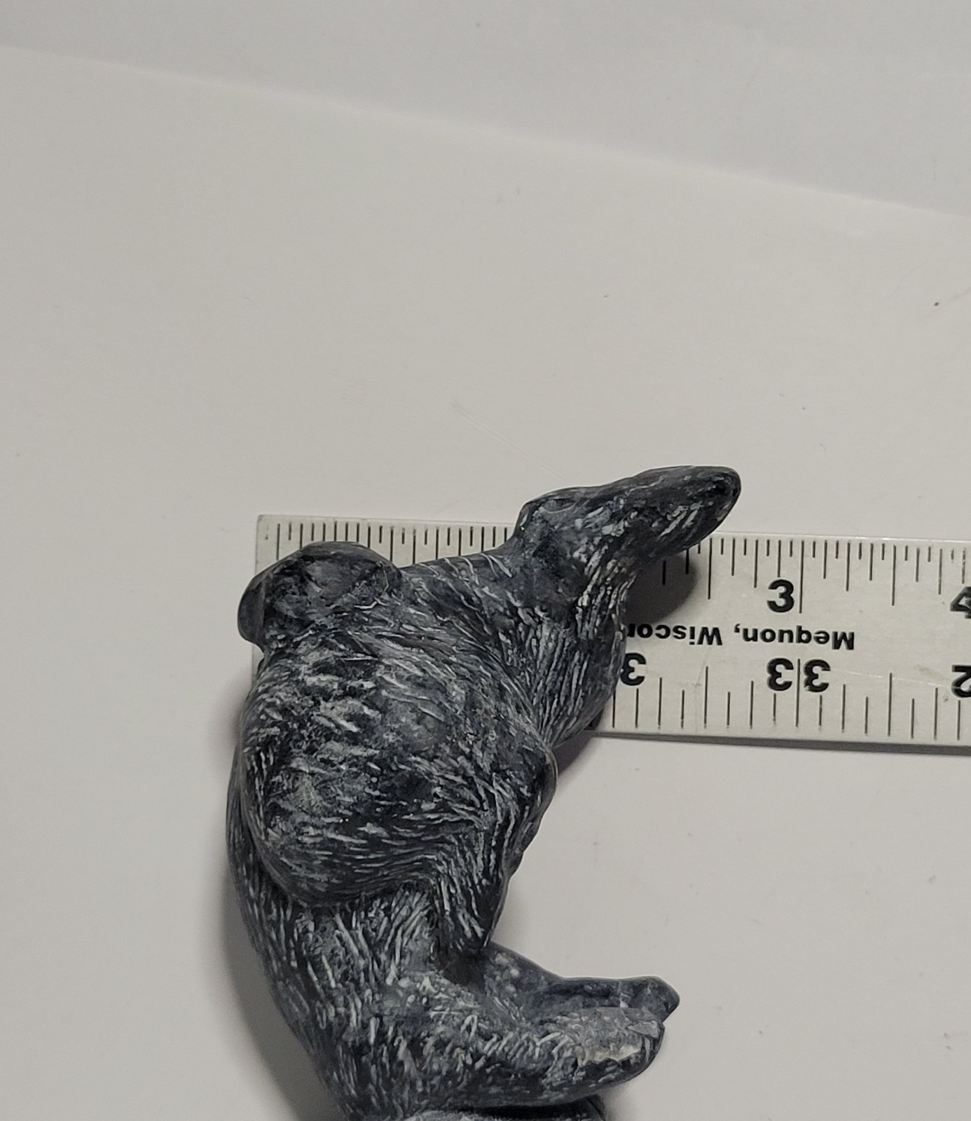 VTG Hen-Feathers Co Bunny Rabbit Pot Hanger Planter Sitter Bonded Marble Grey