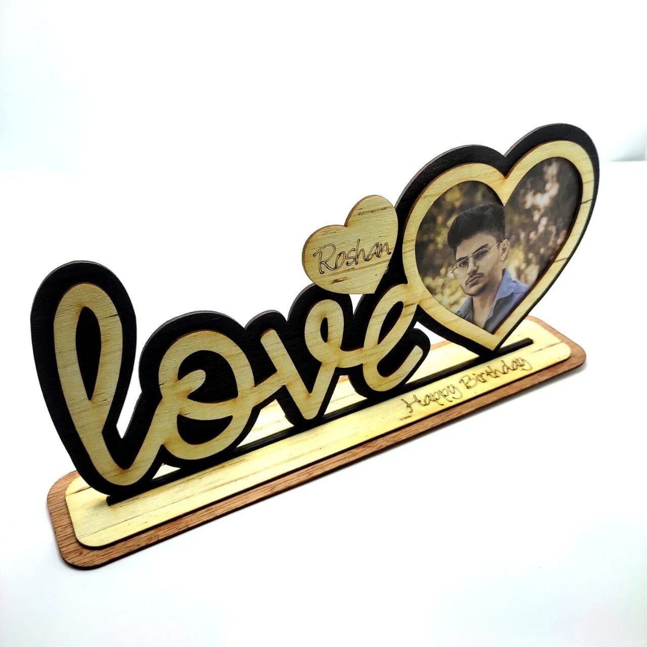 Customised Wooden Love Heart Gift With Your Photo for all occasion