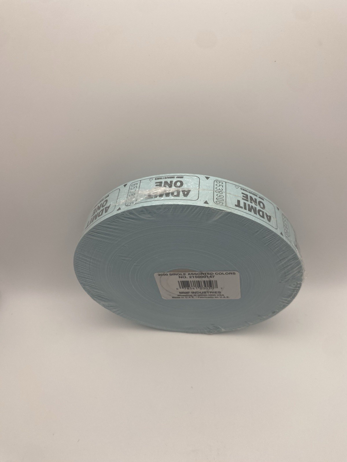 Admit One BLUE Raffle Tickets Roll of 2000 Made In USA MMF #215000147