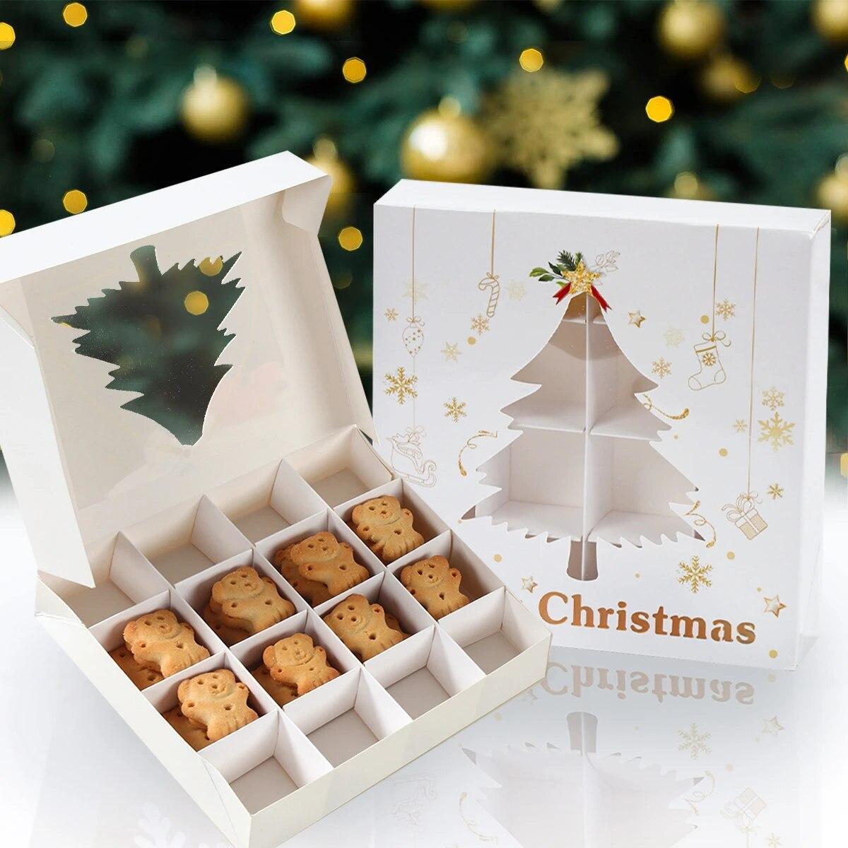Christmas Candy Boxes Cookie Biscuit Packing Bag Christmas Decoration gift box