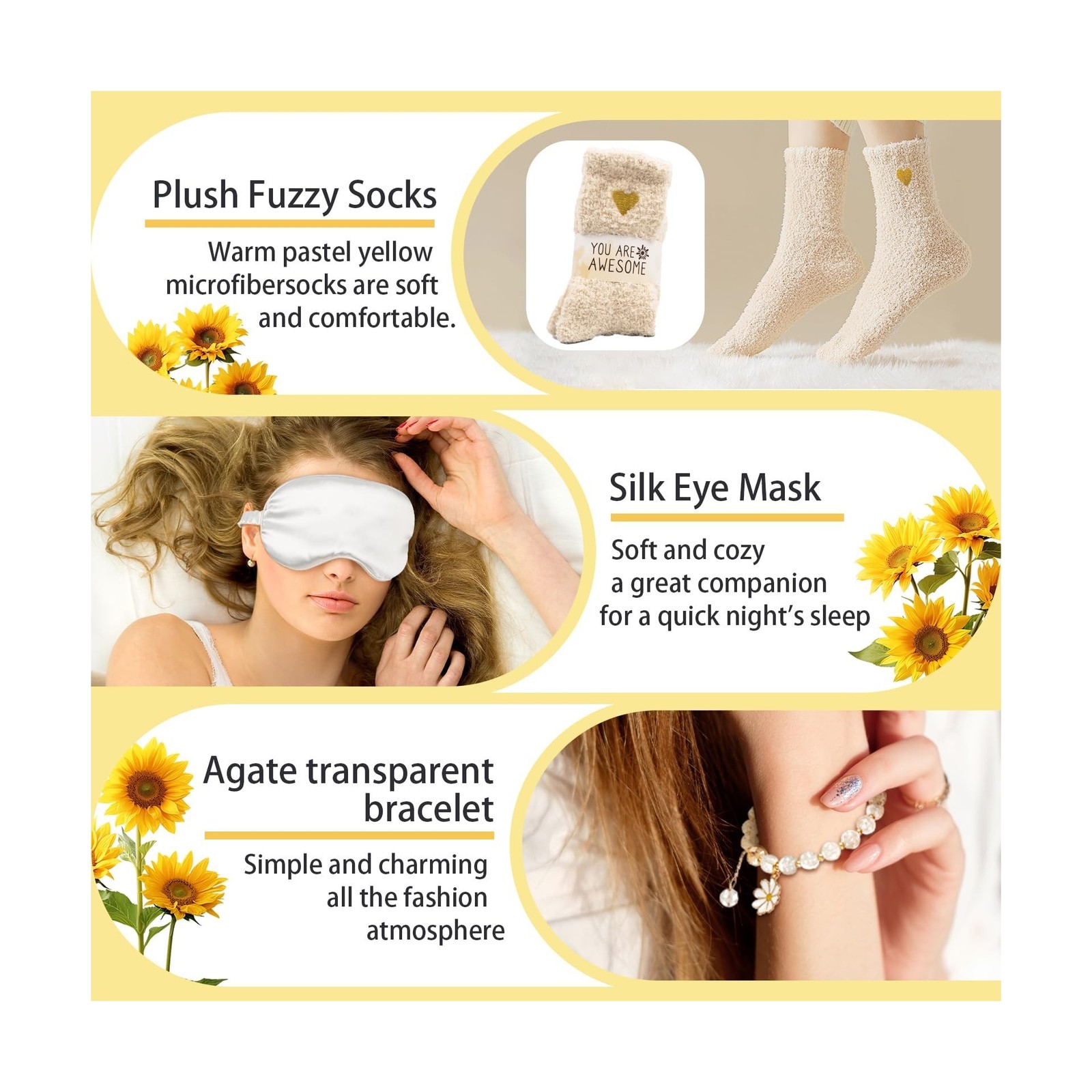 Birthday Gifts for Women, Sunflower Self-Care Package, Sending Suns… Fast Ship