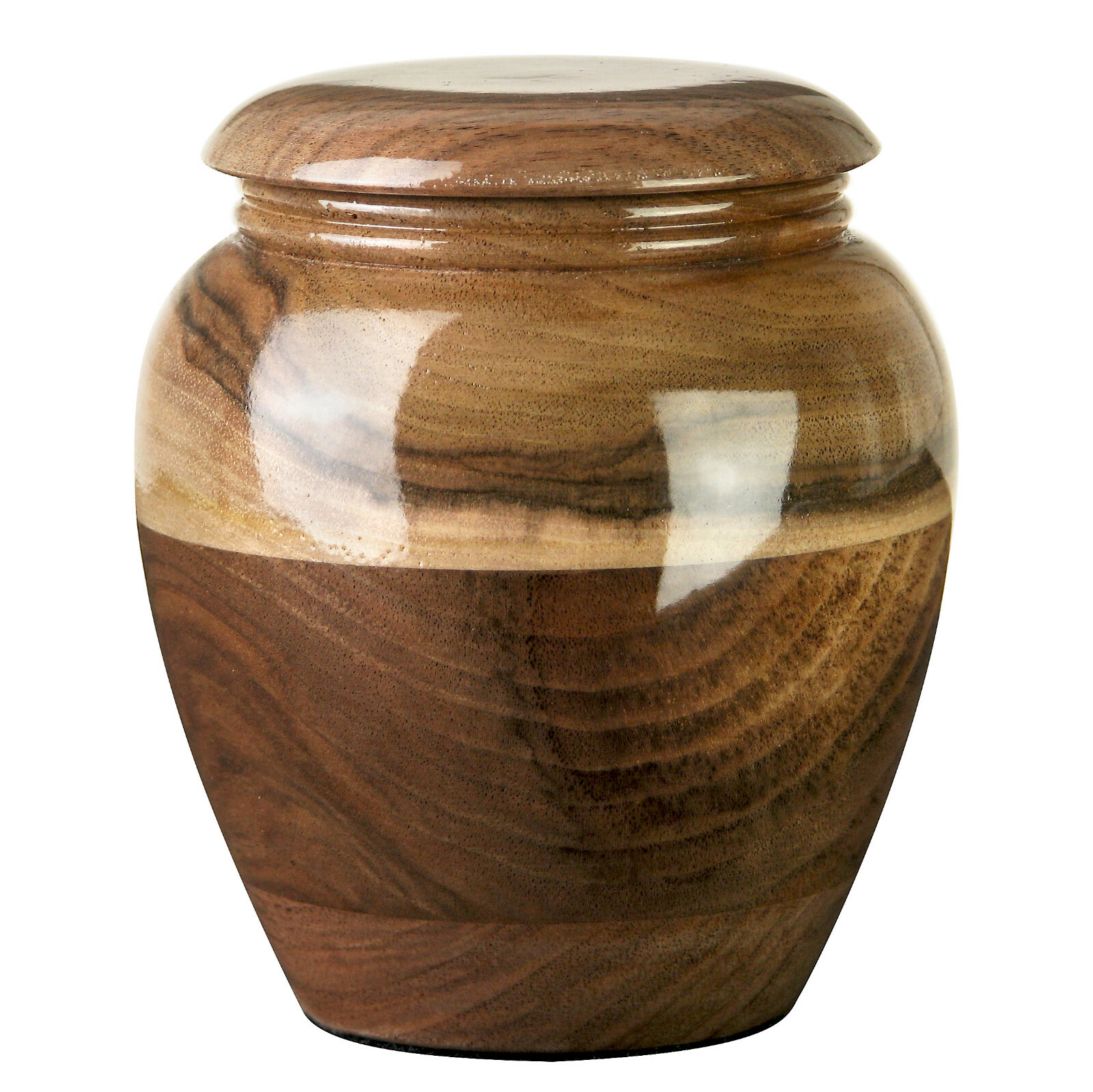 Stunning and very special wooden walnut Cremation urn for ashes. Hand turned URN