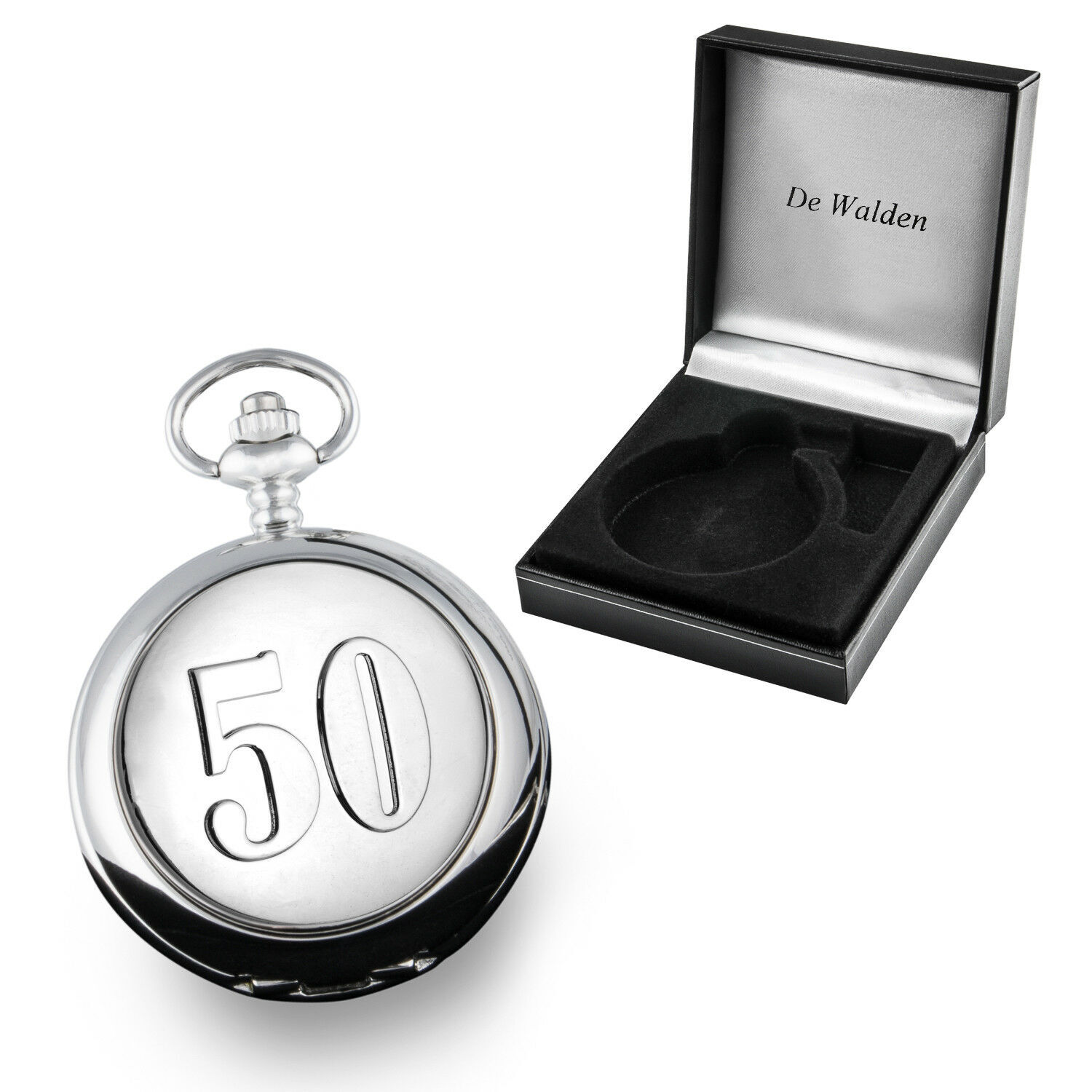 50th Birthday Engraved Mens Pocket Watch Son Brother Grandad Dad 50 Years Gifts