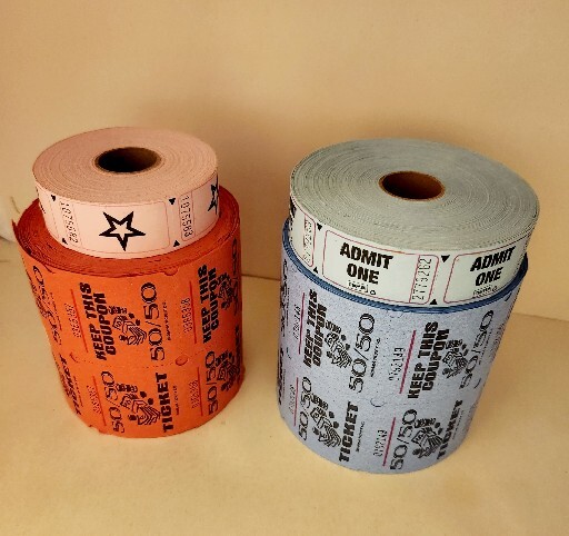 Bundle Off Raffle Tickets 50/50 Tickets Coupon +admit One, Red Raffle Ticket…