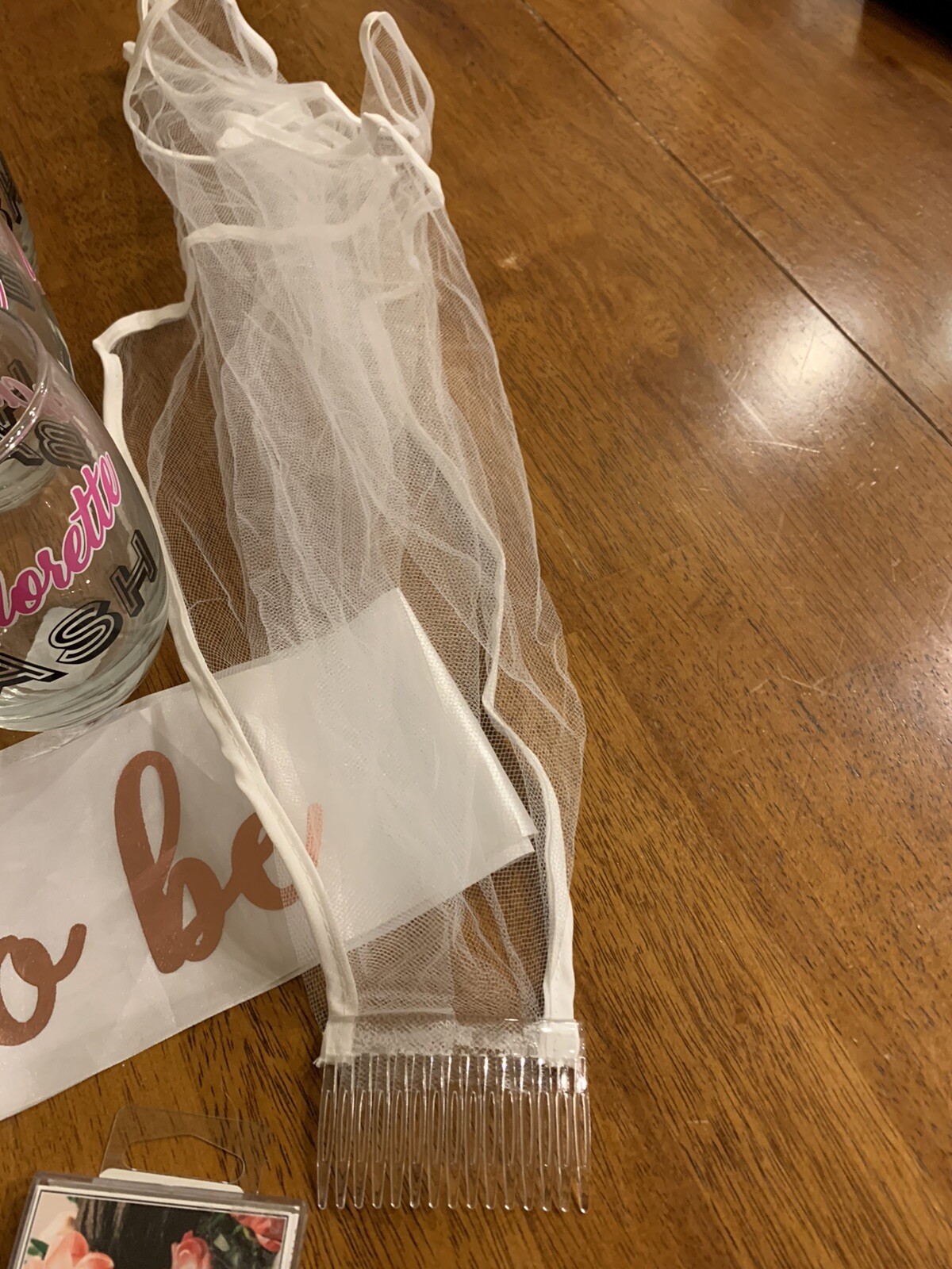 Bachelorette Party 9 Wine Glasses Sash Veil Tattoos Bride