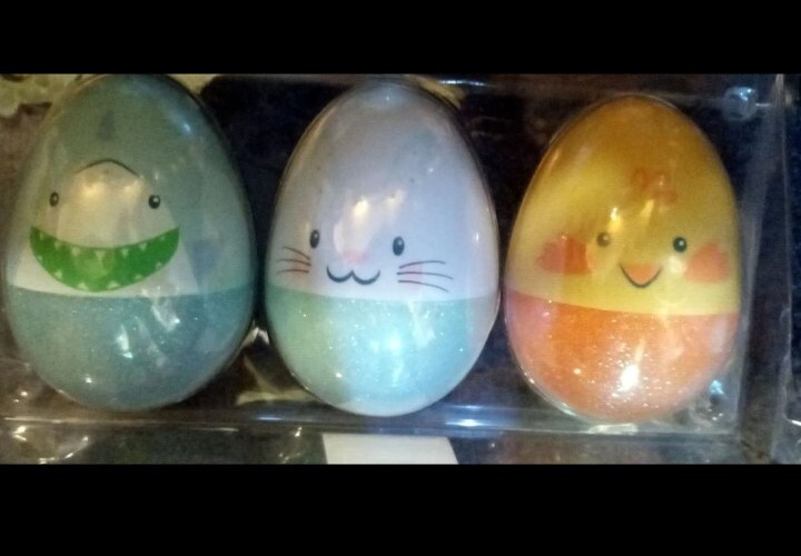 Spritz Large Plastic Glitter Refillable Fashion Easter Eggs 3 Count