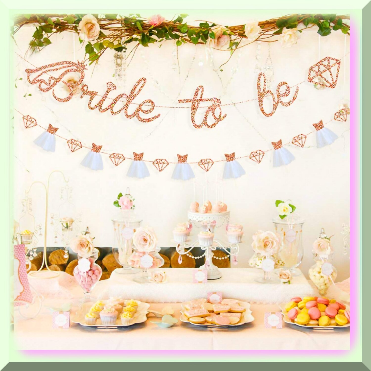 Bride-to-Be Celebration Kit with 3D Dress Garland