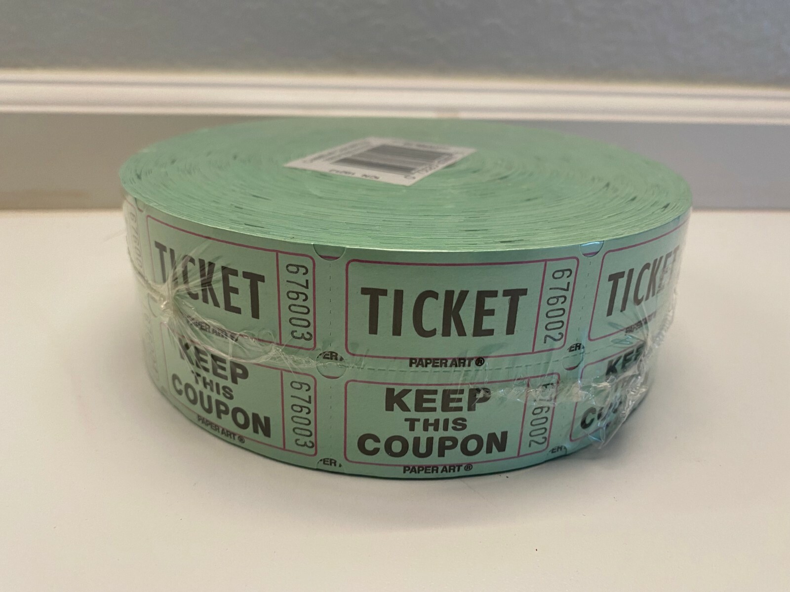 Creative Converting Green Double Roll Raffle Tickets 2000 Tickets Per Roll