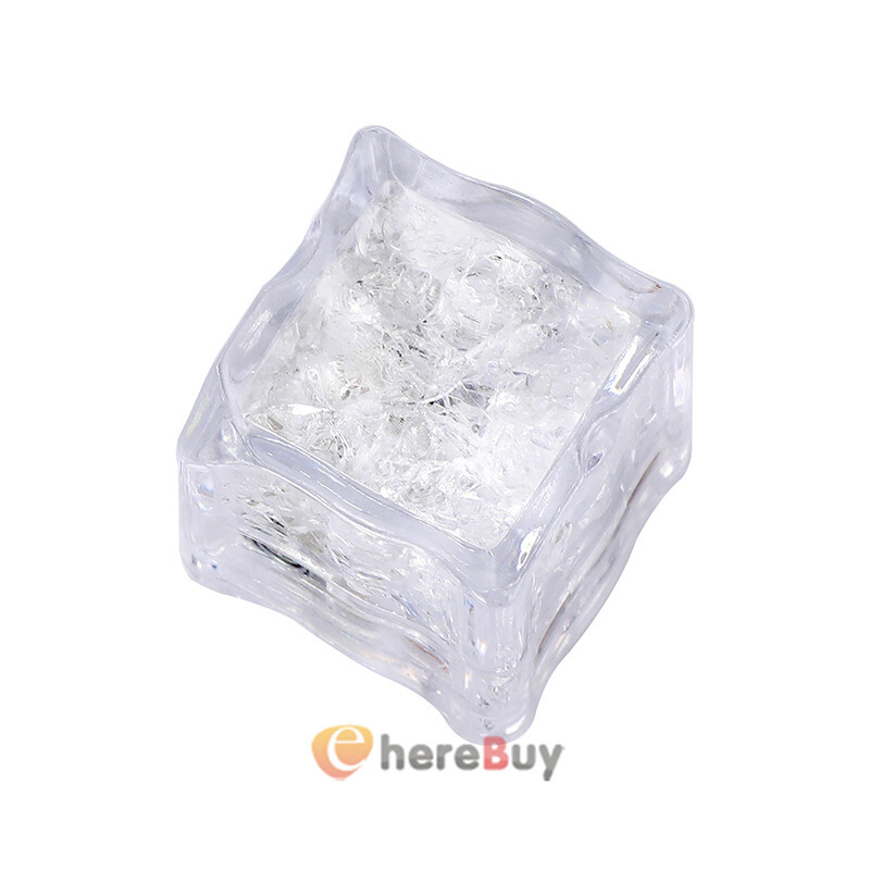 Light Up Ice Cubes, 12 Pack Multi Color Led Ice Cubes for Drinks Changing Lights