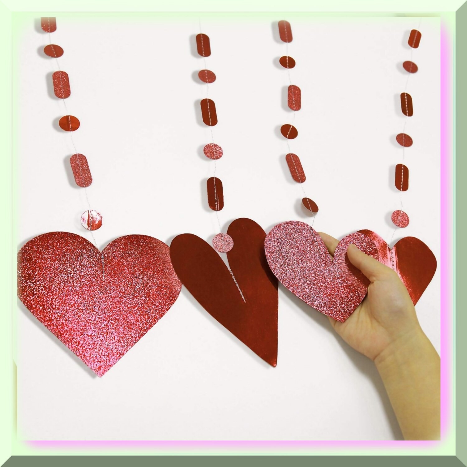 Love Celebration Heart Garland and Cutouts Set