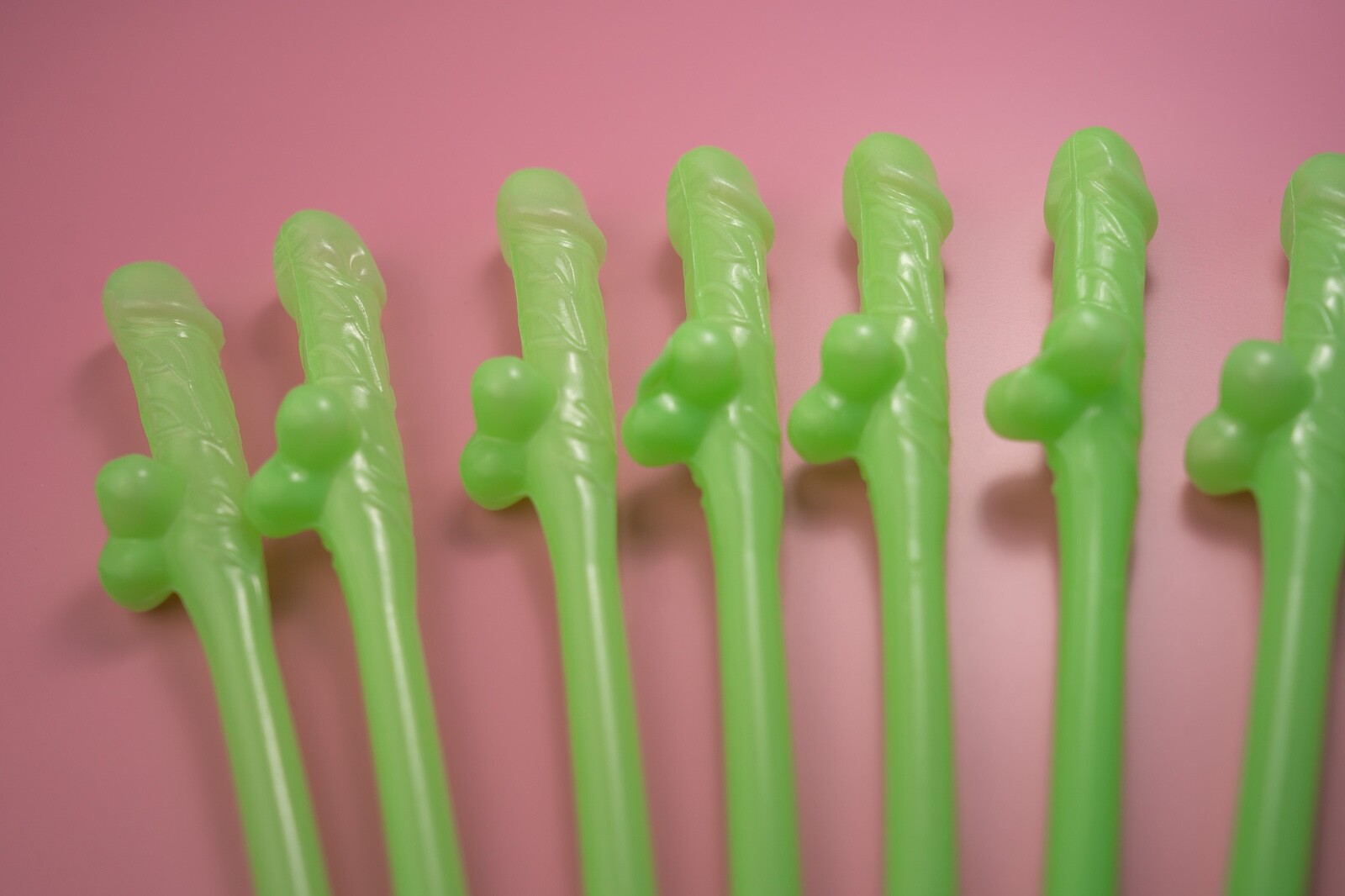 Green Penis straws Bachelorette Party Penis Dick Drinking Straws 40 pcs
