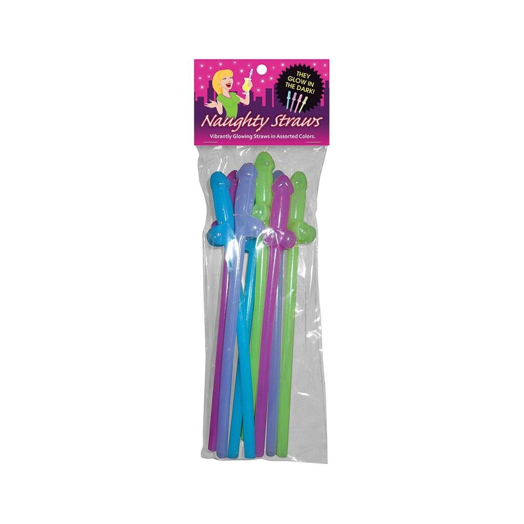 Kheper Games Naughty Straws-Glow In The Dark (Pack of 8)