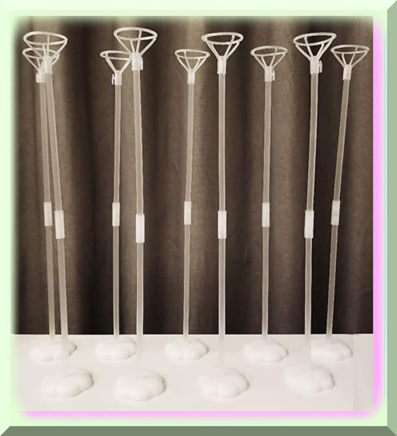 10-piece LED Balloon Holders for Tabletop Use