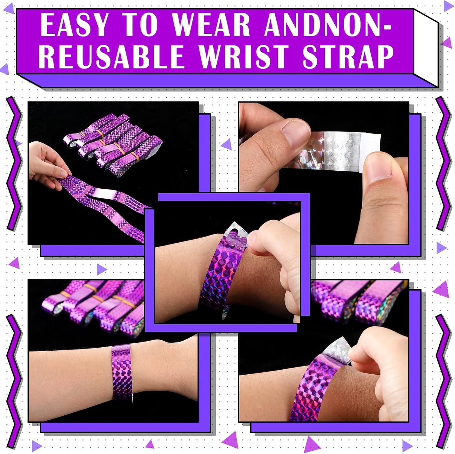 Paper Wristbands Neon Wrist Bands Waterproof Handbands for Events Lightweight…