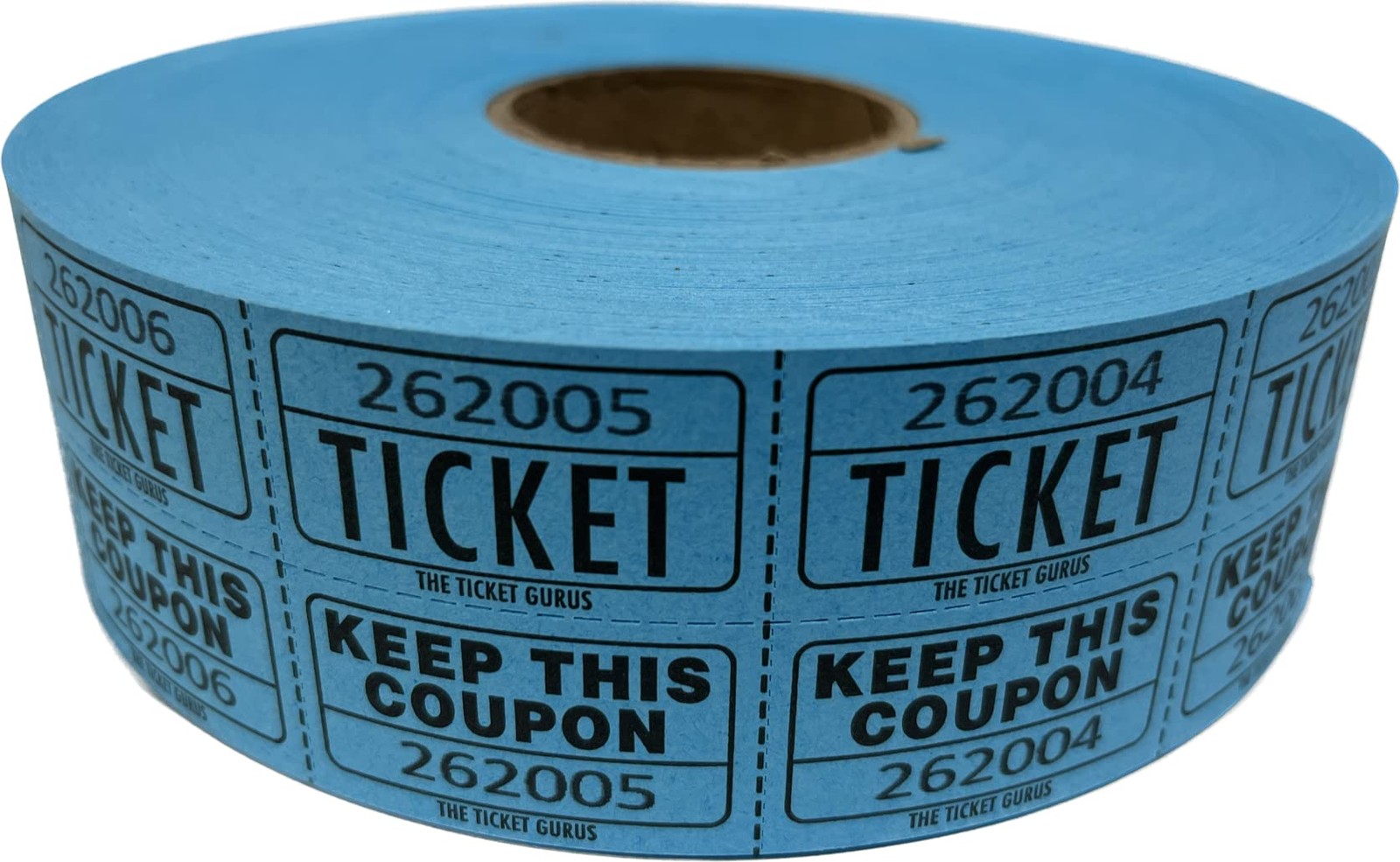 8000 50/50 Raffle Tickets 4 Rolls x 2000 Double Tickets Blue Green Red White