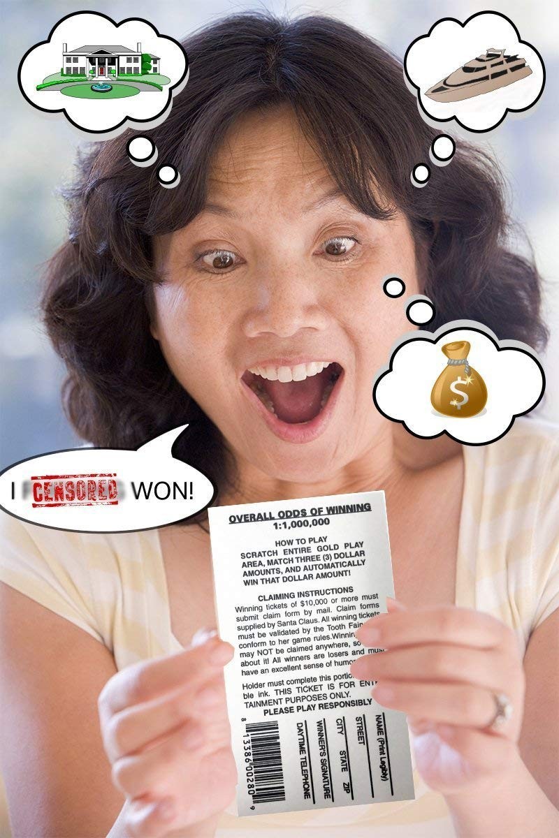 12 fake lottery lotto tickets – gag prank novelty funny joke (1 dozen)