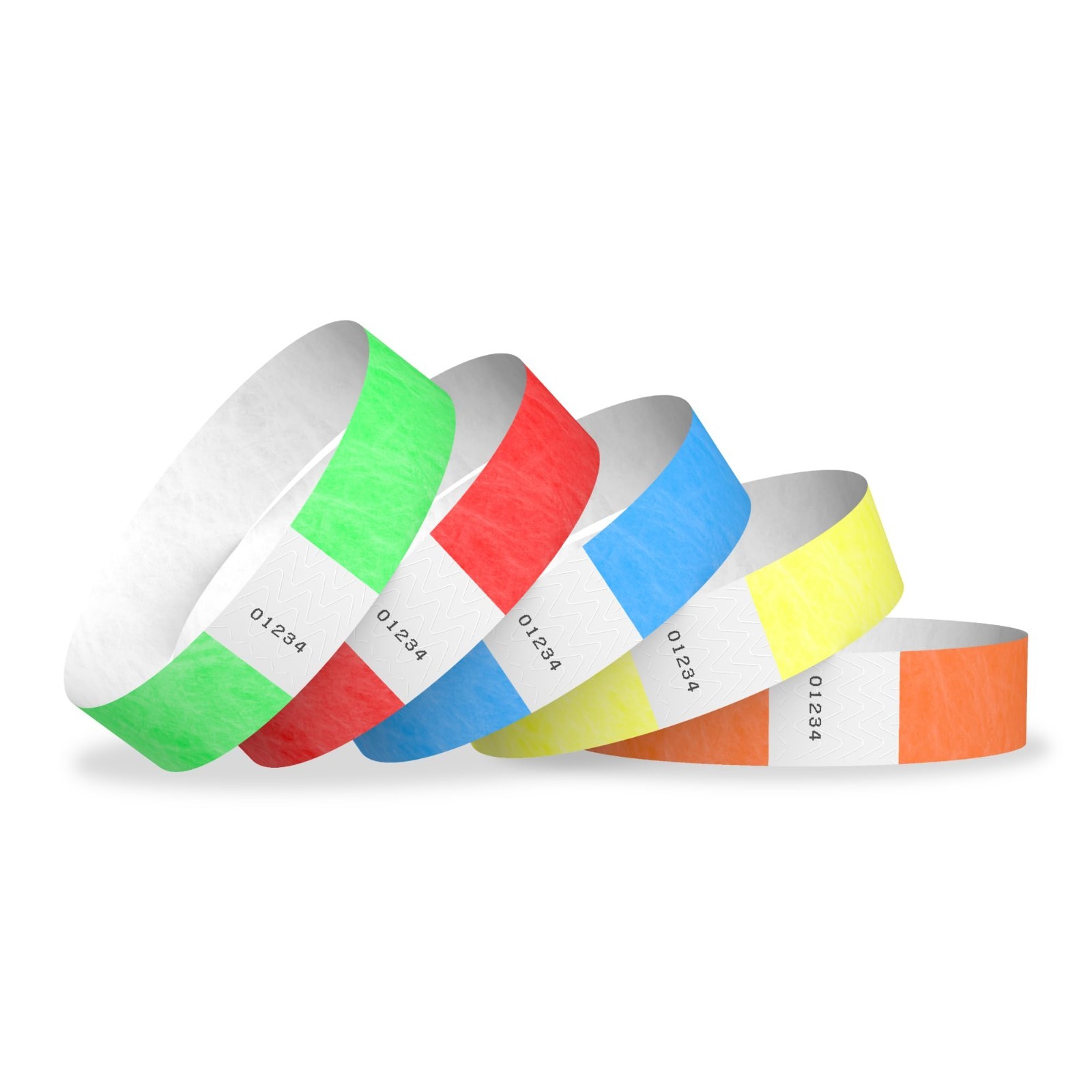 2000 Tamper-Proof Tyvek Wristbands – 5-Color Variety Pack for Events, Parties &