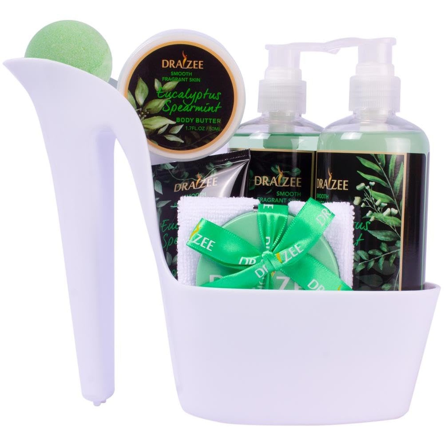 Gift Set for Her – 8 Pc Spa Gift Baskets for Women, Eucalyptus Spearmint S