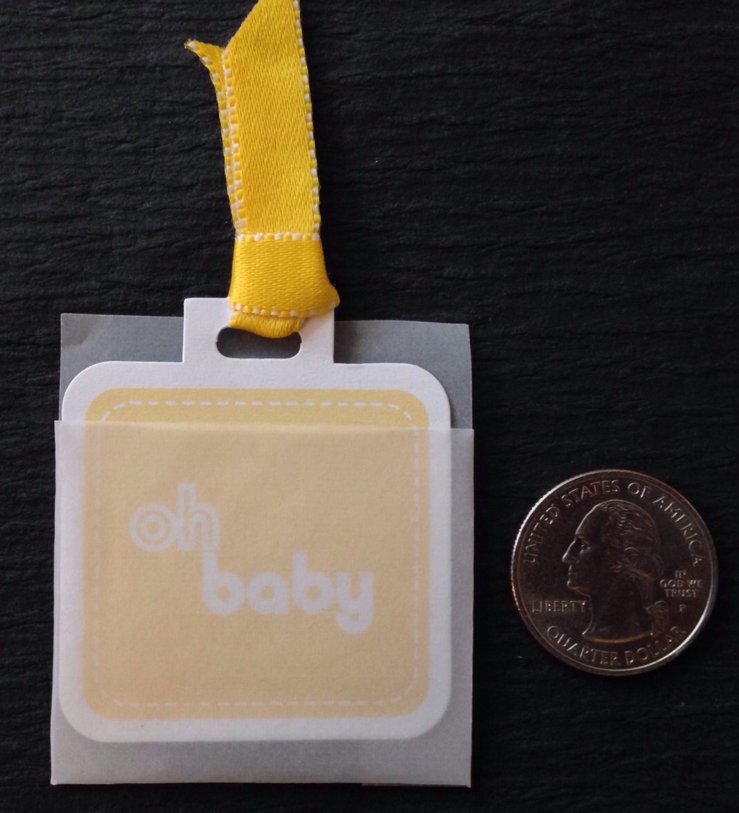 BABY YELLOW LAYERED TAG(1pc)Oh Babyshower•Embellishment•Gifts•Newborn •Party•Bow